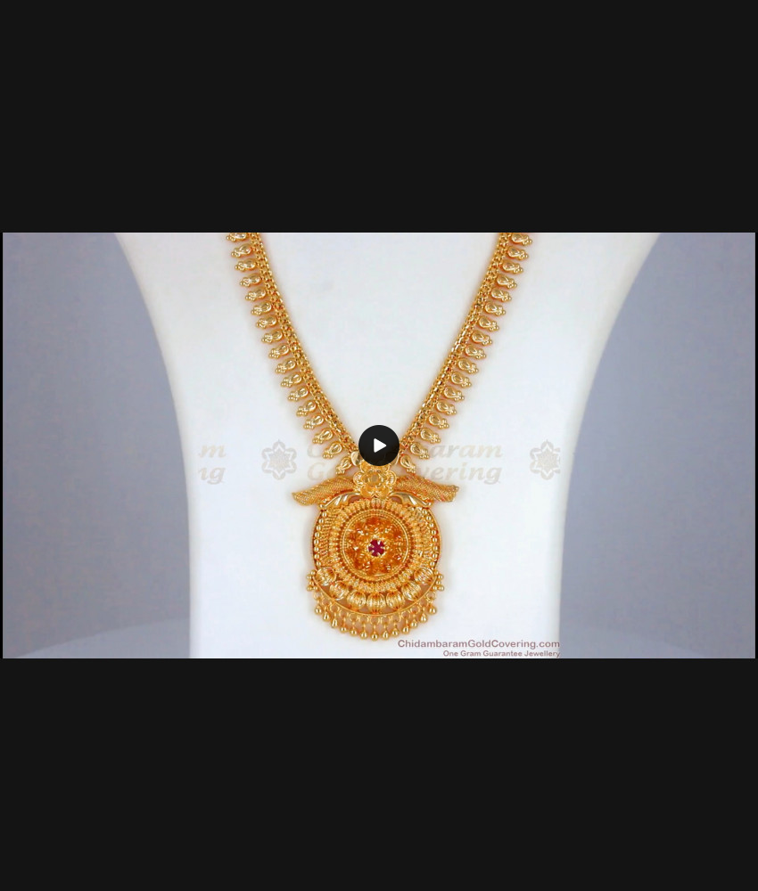 Look Like Real Gold Haram Design With Ruby Stone Shop Online HR2280