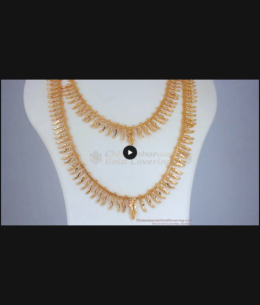 Light Weight One Gram Gold Haram And Necklace Combo HR2307 Light Weight One Gram Gold Haram And Necklace Combo HR2307