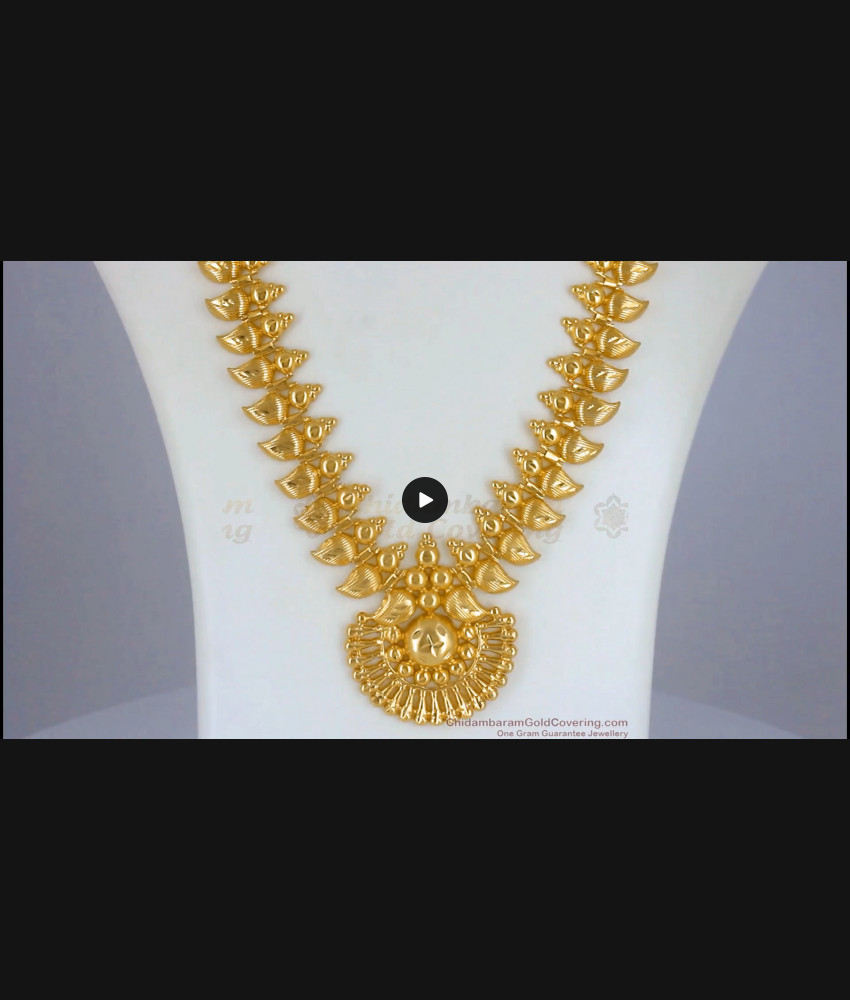 Gorgeous Chandalbali Type Kerala Gold Haaram Bridal Jewelry HR2336