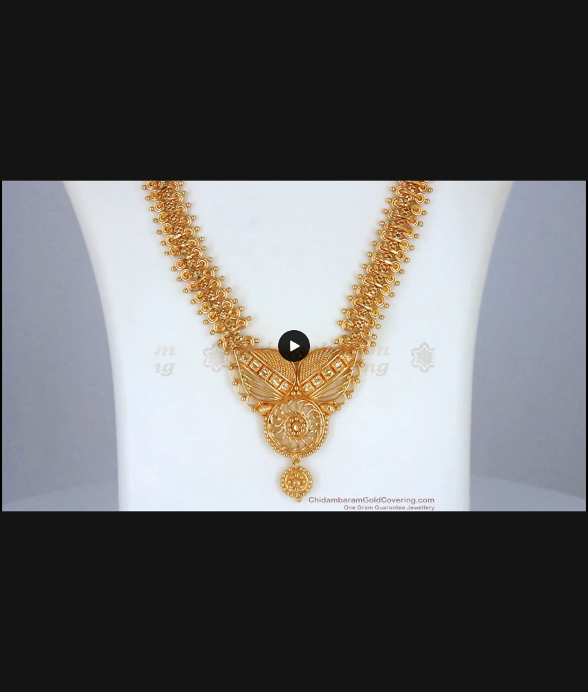 One Gram Gold Calcutta Haaram Bridal Jewelry HR2346