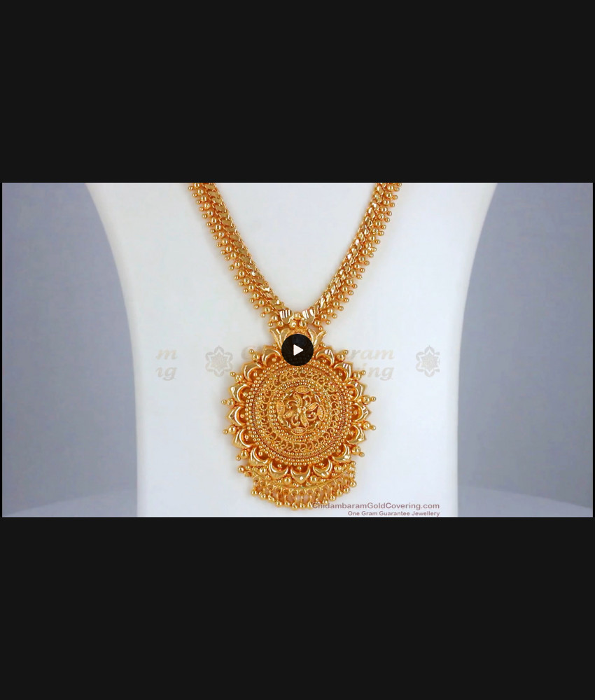 Handcrafted 1 Gram Gold Plated Haram White Stone Collection HR2423