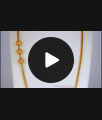 30 Inches Long One Gram Gold Mugappu Chain Ball Side Pendant Daily Wear MCH1022-LG