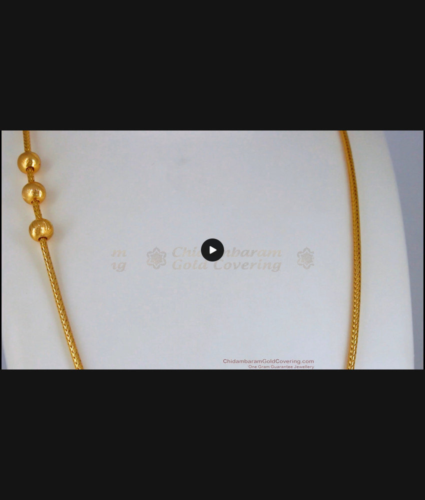 30 Inch Long 1 Gram Gold Mugappu Thali Kodi Chain MCH1025-LG