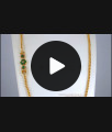 New Fashion Gold Plated Mugappu Chain Emerald Stone MCH1137