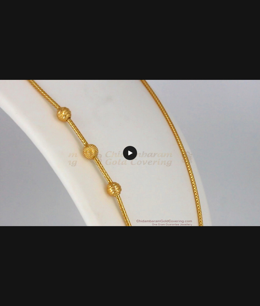  Triple Balls Gold Side Pendant Chain For Married Women MCH785