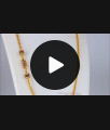 Gold Mugappu Spiral Design Gold Side Pendant Twisted Chain MCH839