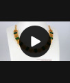 Kerala Pattern Emerald Stone Necklace For Party Wear NCKN1982 Kerala Pattern Emerald Stone Necklace For Party Wear NCKN1982