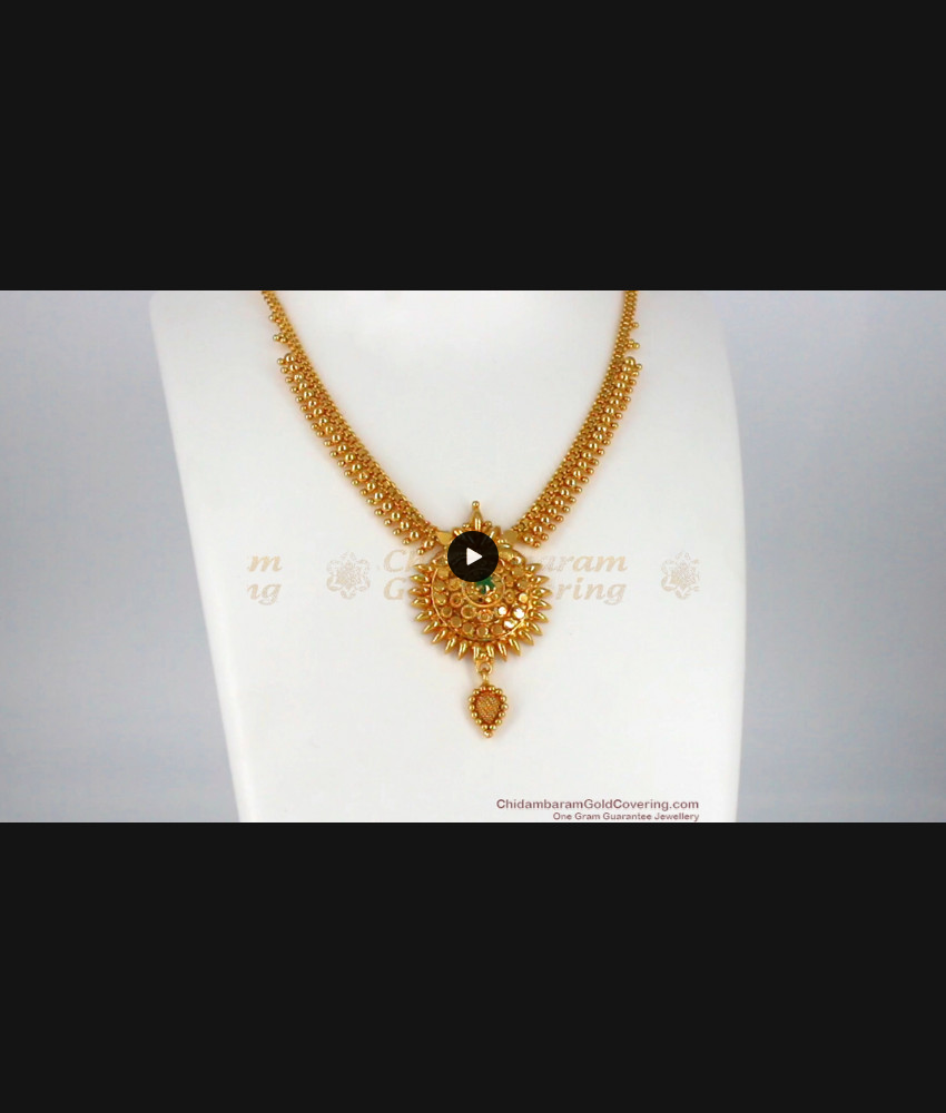 Fancy Design Gold Necklace For Online Shopping NCKN1990