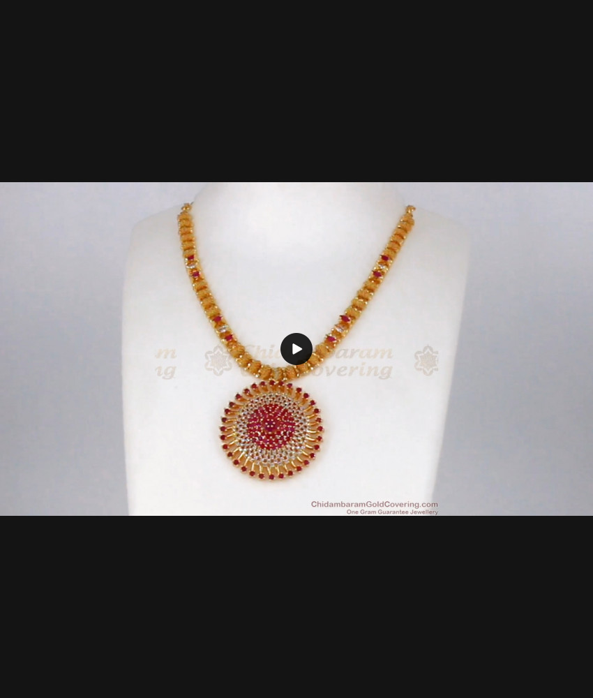 Stunning Multi Stone Celebrity Gold Necklace For Party Wear NCKN2023