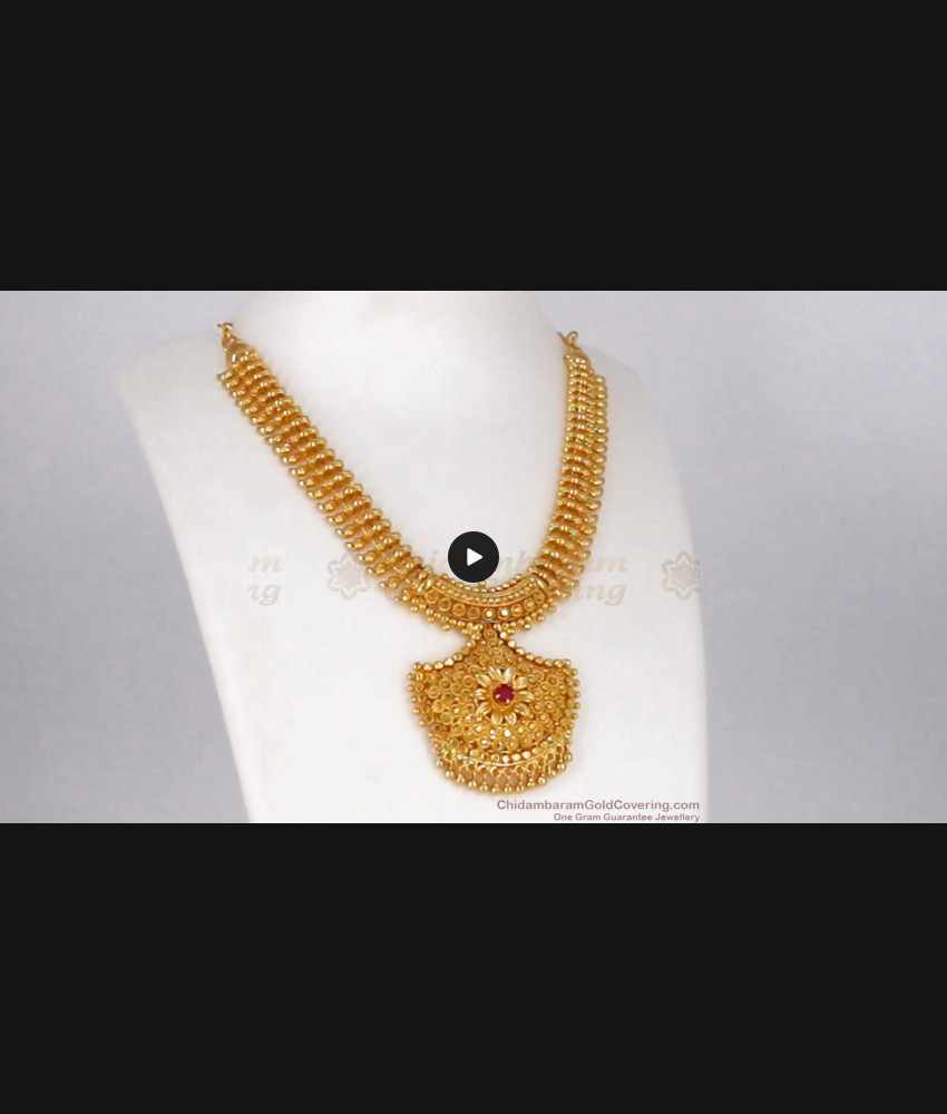 Beautiful Flower Design Ruby Stone Gold Necklace Collections NCKN2026 Beautiful Flower Design Ruby Stone Gold Necklace Collections NCKN2026