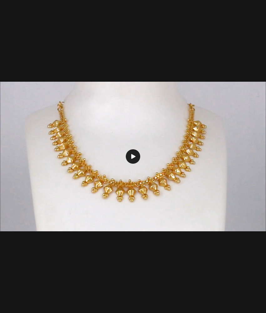 Trendy Pattern Kerala Type Gold Necklace Collections NCKN2035