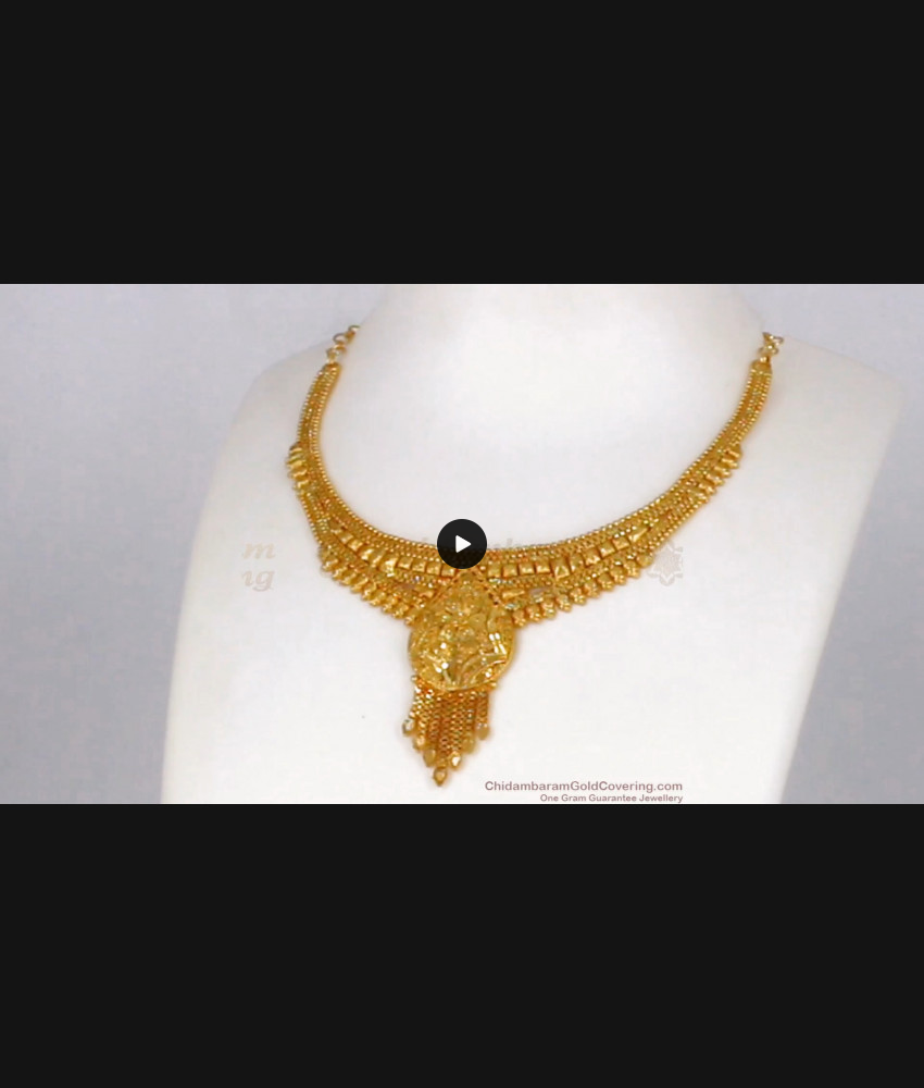 Wedding Gold Forming Necklace Collections For Bridal Wear NCKN2061