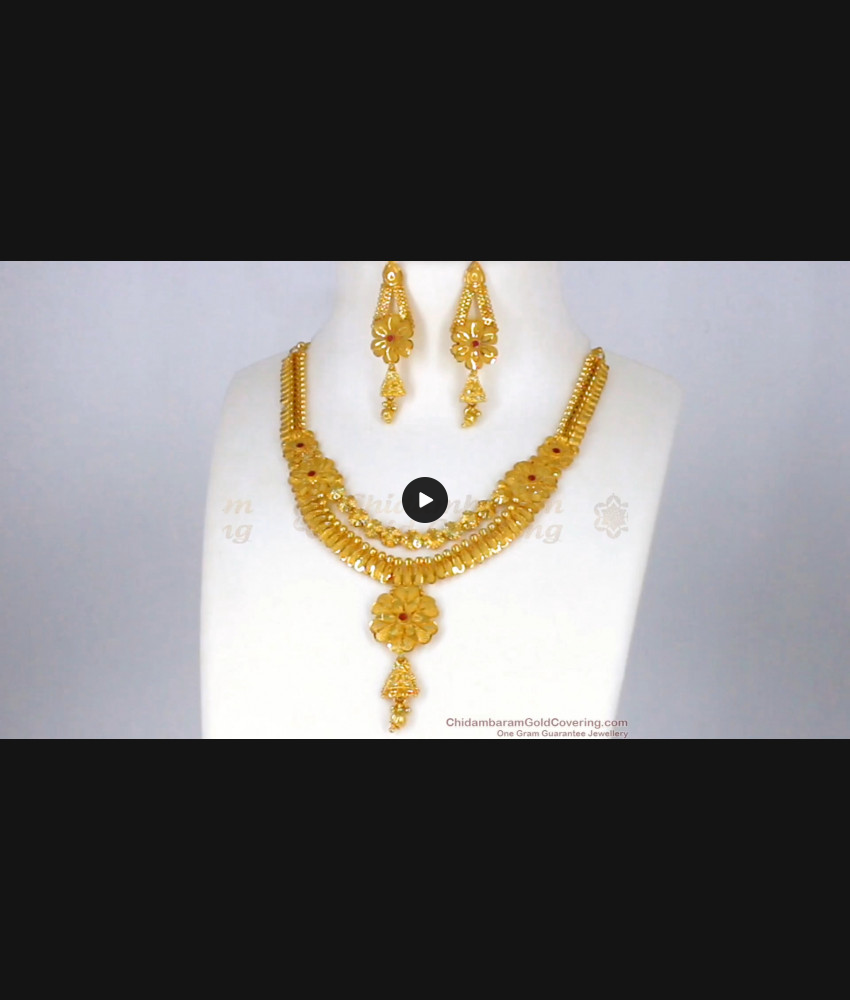 Attractive Double Layer Gold Forming Necklace With Earrings Set NCKN2073