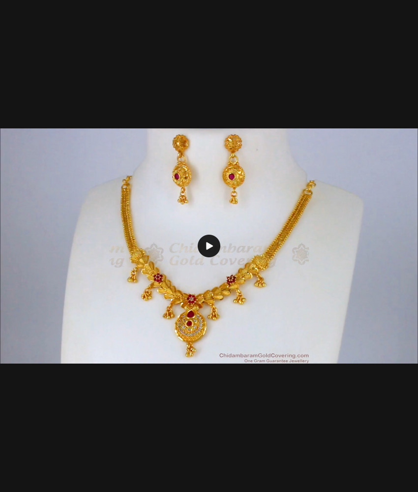 Attractive forming One Gram Gold Necklace Set NCKN2093