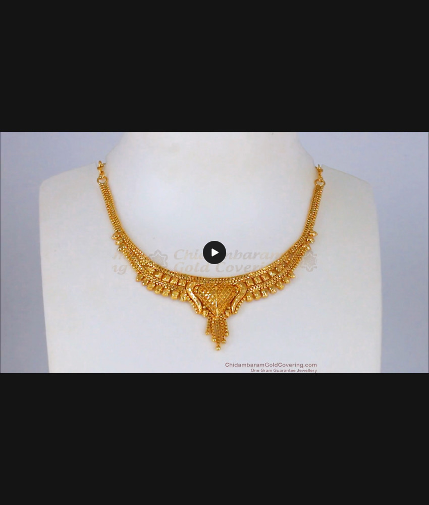 Simple One Gram Gold Necklace For Party Wear NCKN2108