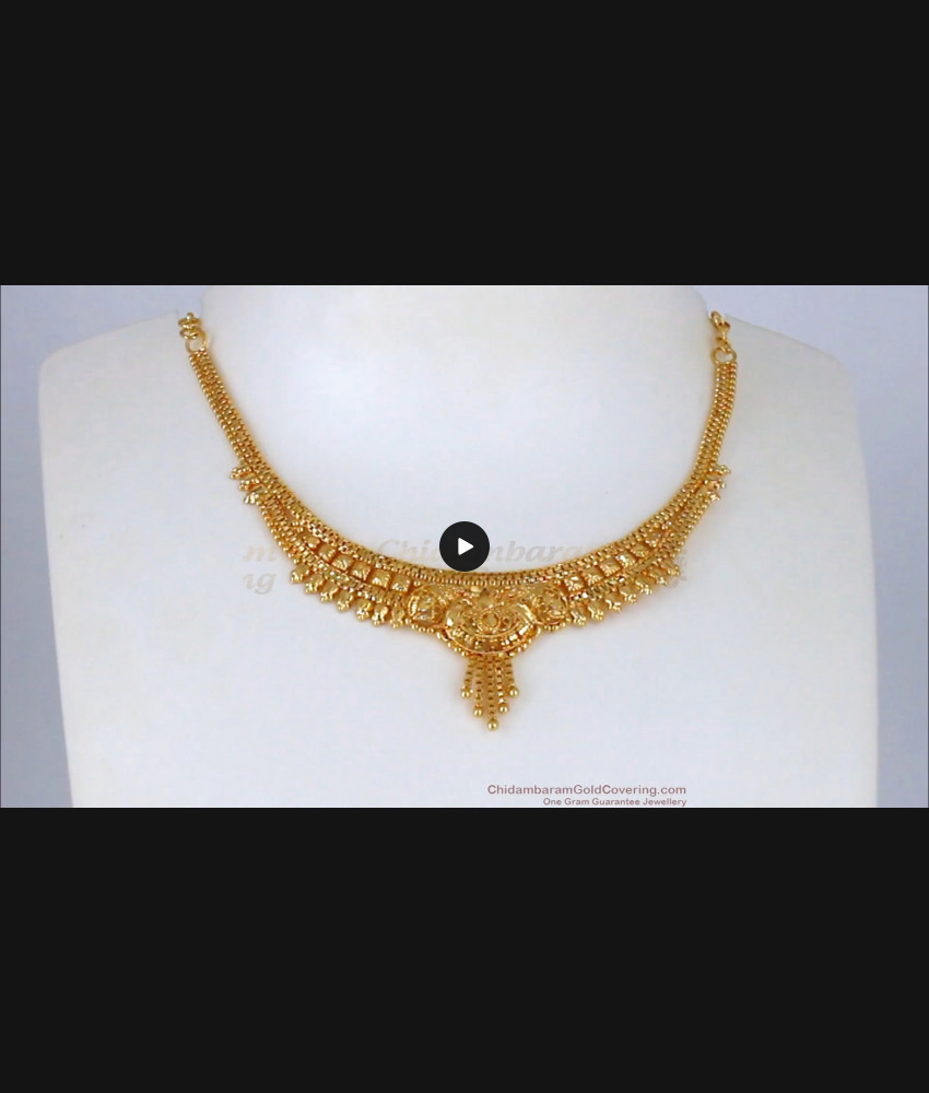 Plain One Gram Gold Necklace For Party Wear NCKN2110