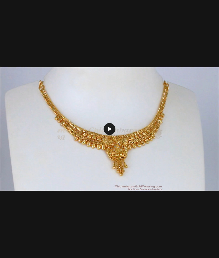 Elegant One Gram Gold Necklace For Bridal Wear Collections NCKN2111