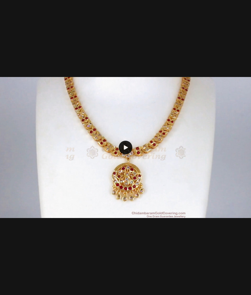 Newest Modern Design Impon Gold Necklace For Party Wear NCKN2120
