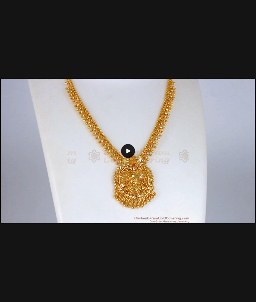 Unique Design One Gram Gold Necklace Without Stones For Marriage NCKN2135