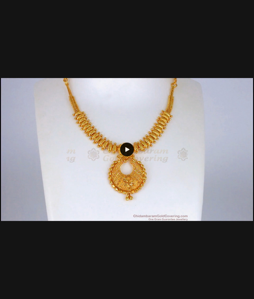 Fancy Moon Design One Gram Gold Necklace Online Shopping NCKN2142