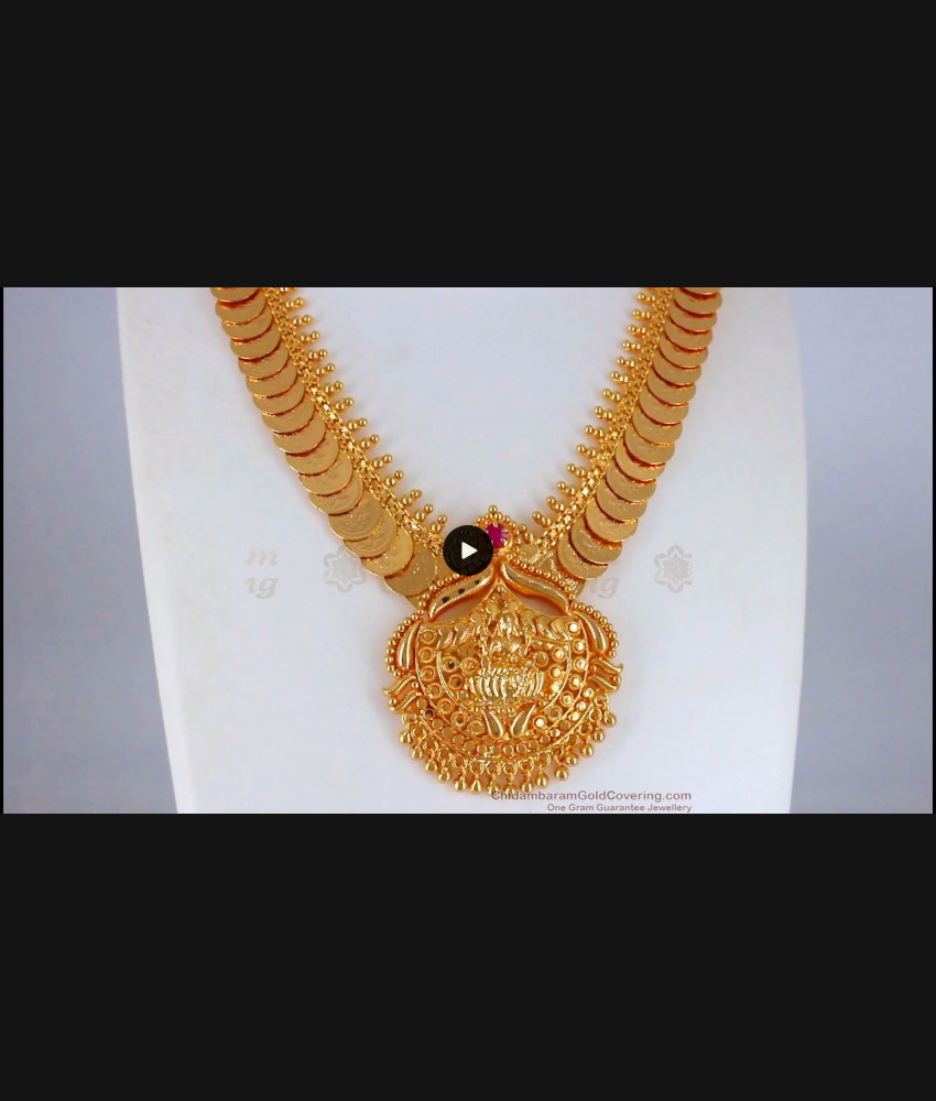 Handcrafted Kasu Malai Necklace With Lakshmi Bridal Collections NCKN2184