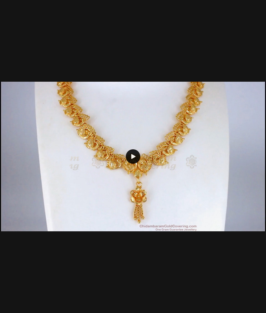 Unique Peacock Bridal Necklace One Gram Gold Jewelry Shop Online NCKN2188