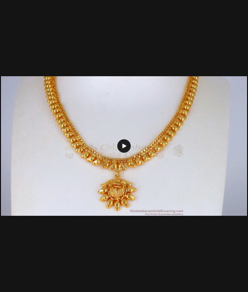 Party Wear Kolkata Gold Necklace From Chidambaram Gold Covering NCKN2220