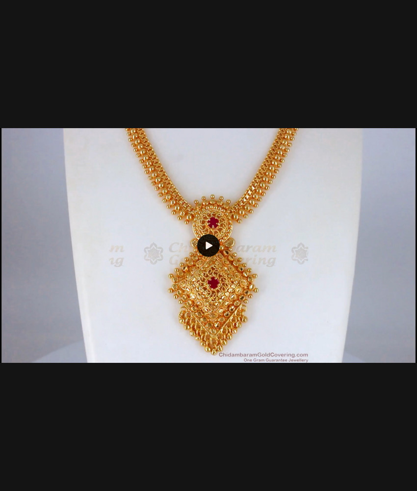 Stunning 1 Gram  Gold Necklace Designs Party Wear Collections NCKN2239