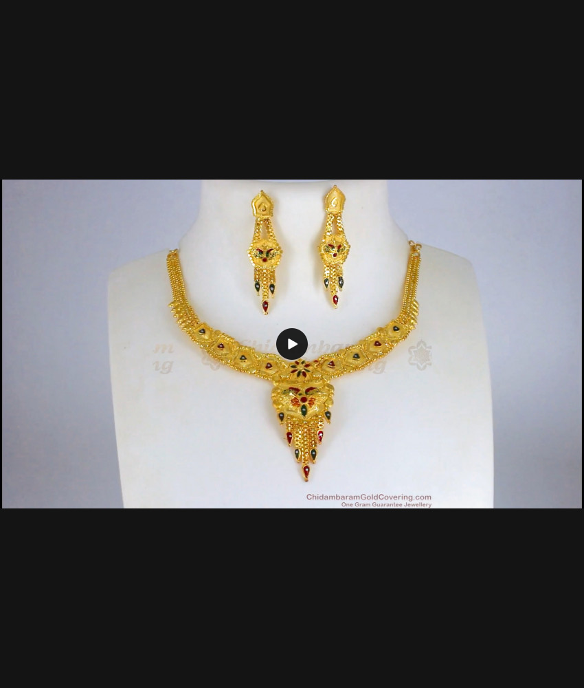 Forming Design Look Like Real Gold Necklace Set For Ladies NCKN2249