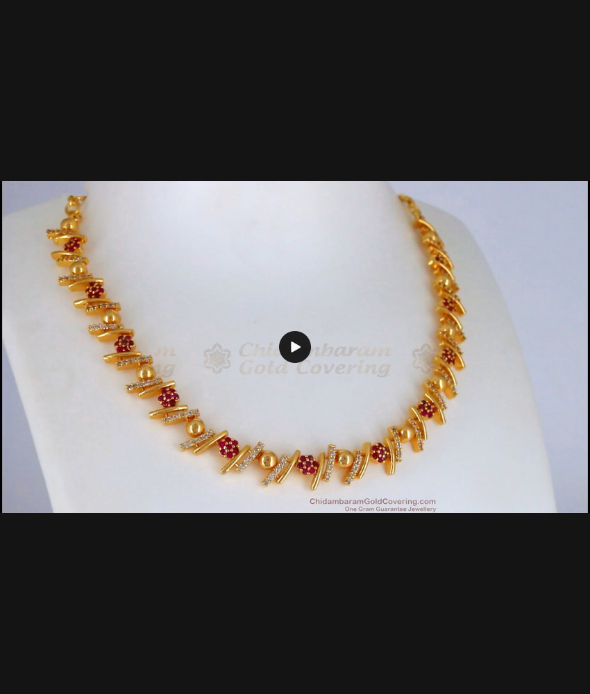 Latest Gold Plated Necklace For Ladies Party Wear NCKN2267