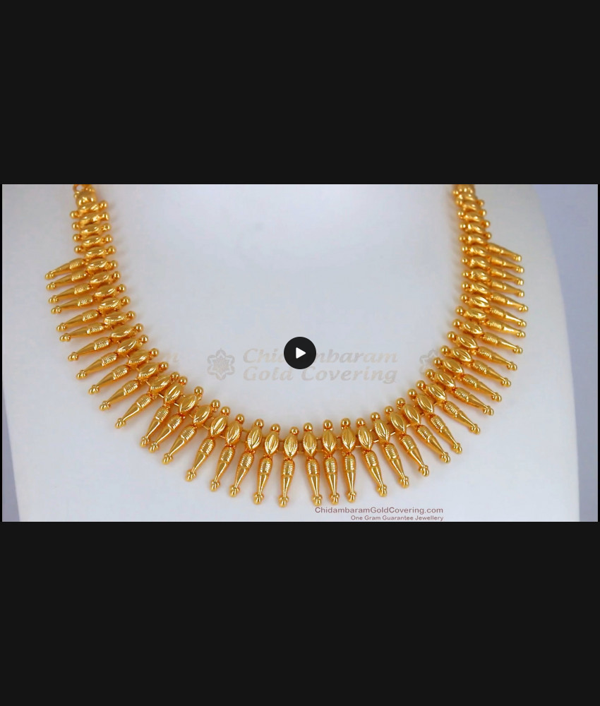 Traditional One Gram Gold Mullaipoo Necklace Womens Jewelry NCKN2355