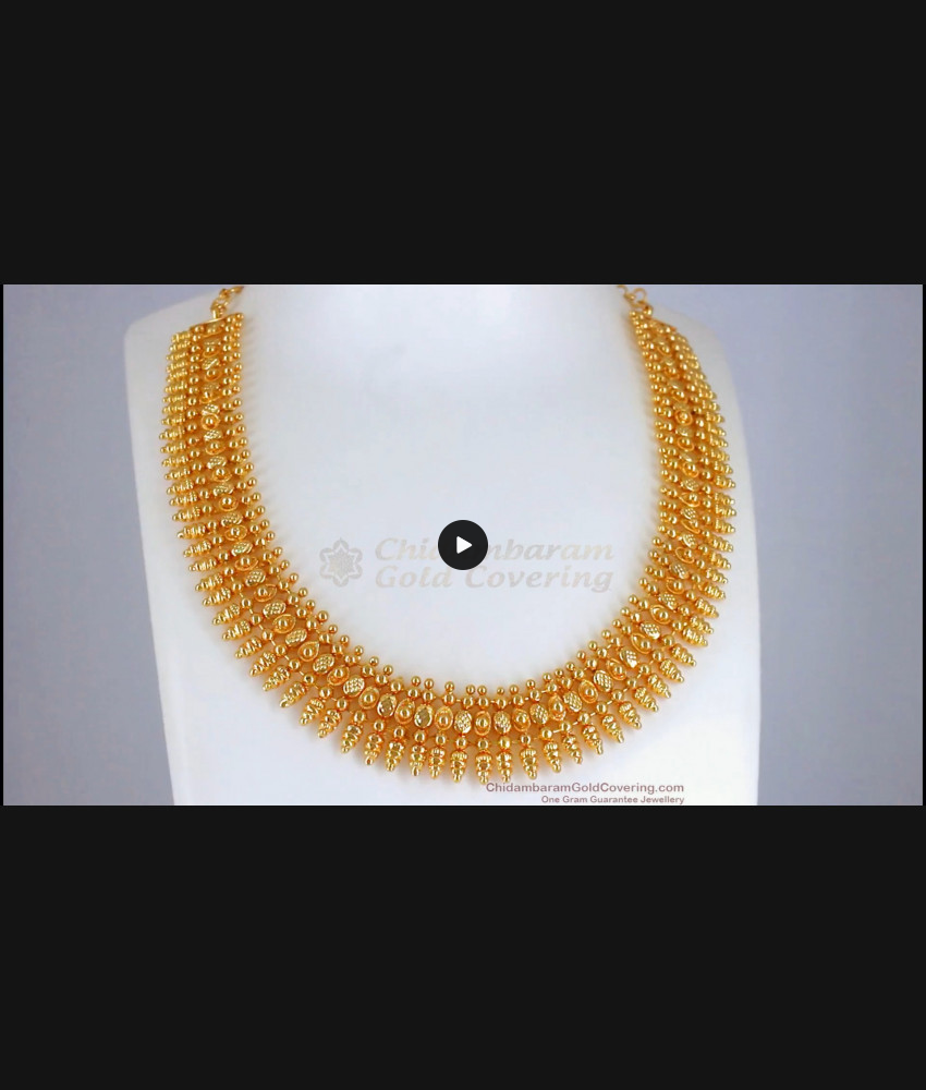 Trending Kerala Mullaipoo Design Gold Plated Necklace NCKN2391