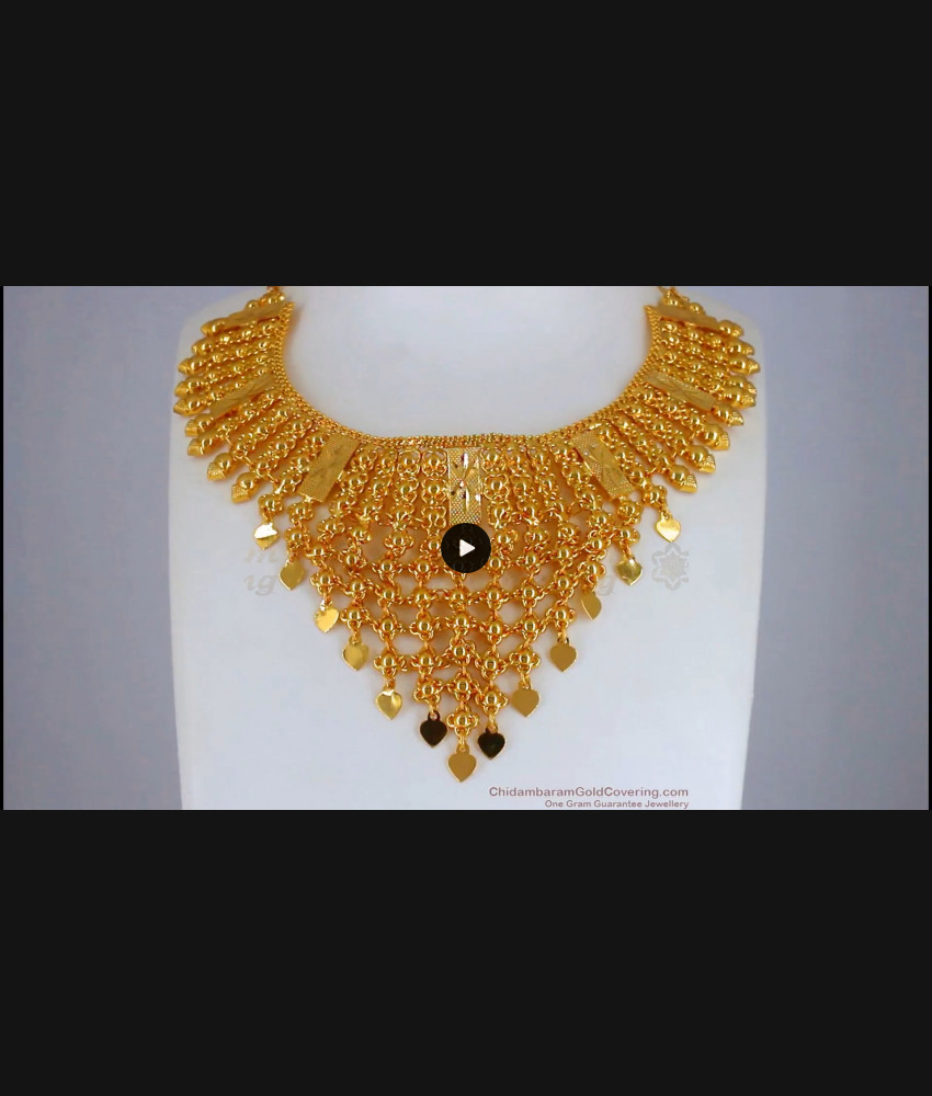 Queens Choker Bridal Design One Gram Gold Necklace NCKN2396