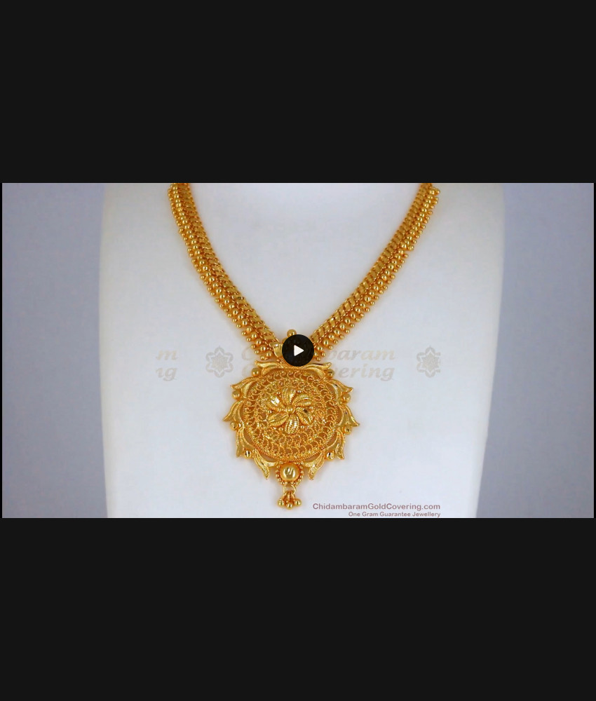 Stunning Flower Chakra Gold Necklace White Stone NCKN2437