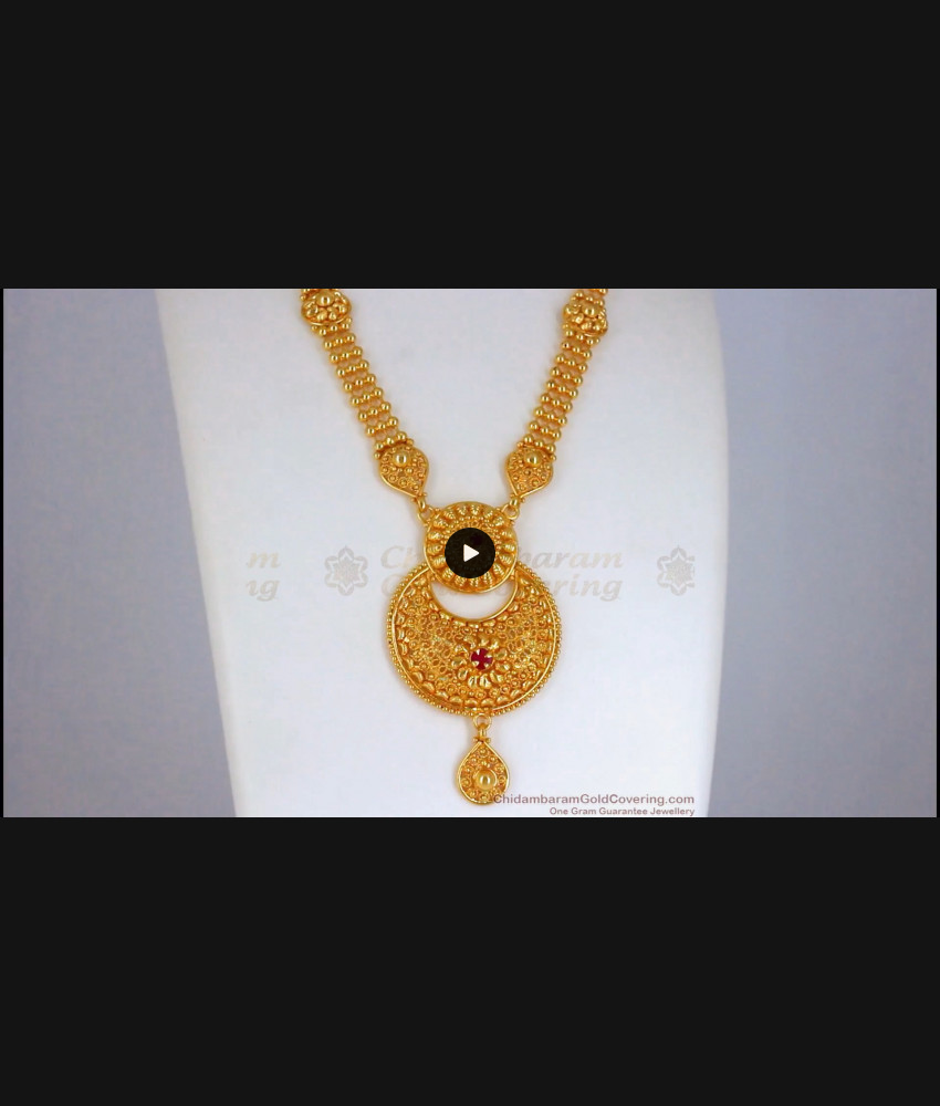 Stunning ChandBali Dollar Gold Necklace Ruby Stone Jewelry NCKN2445