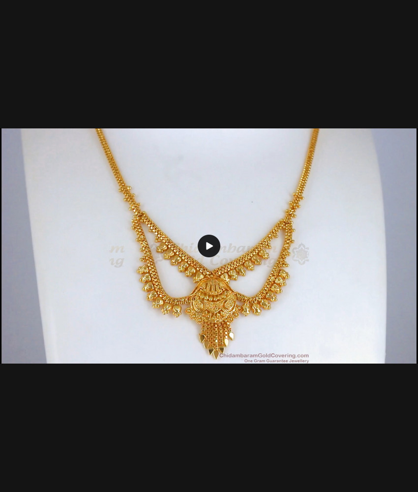 Attractive Double Layer Gold Necklace Bridal Wear NCKN2469