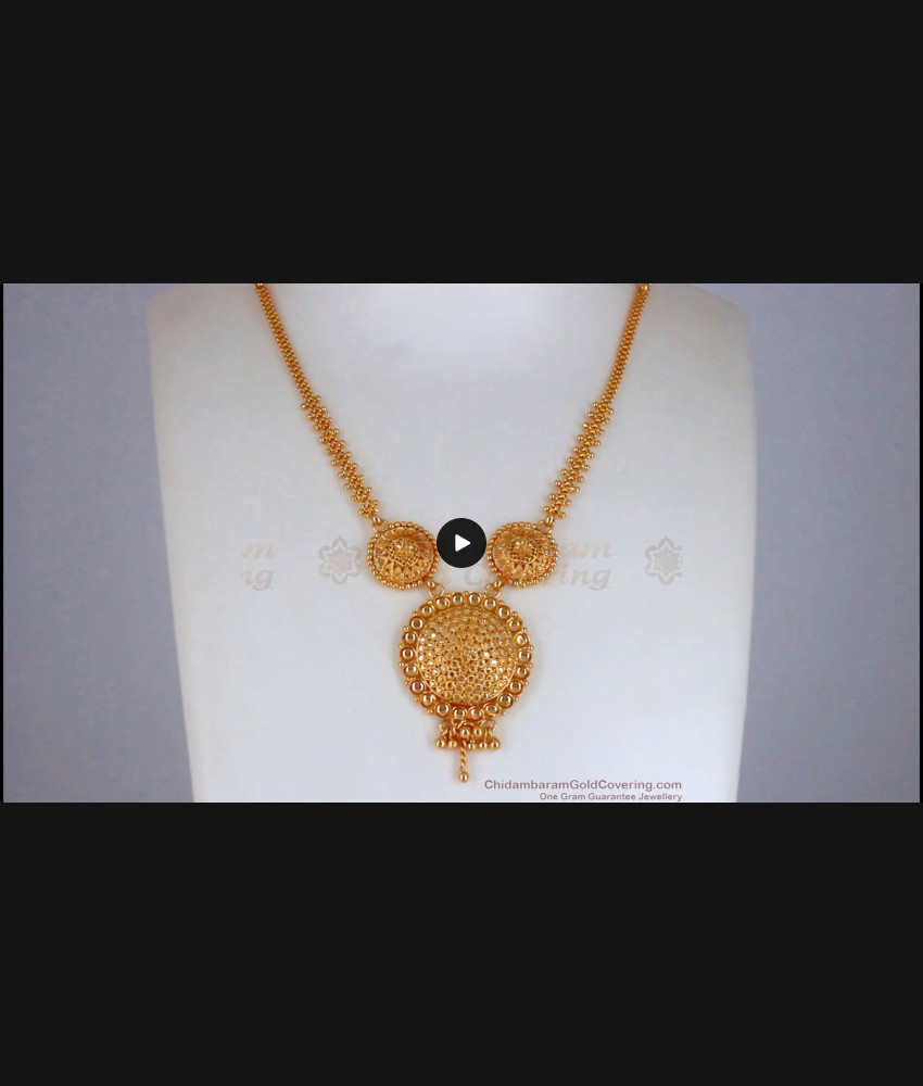 Office Wear 1 Gram Gold Necklace Arabic Design NCKN2541