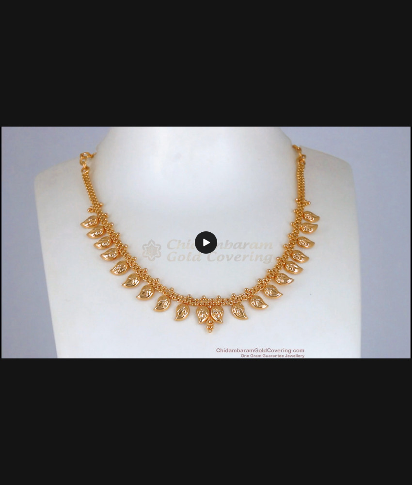 Buy 1 Gram Gold Necklace Design For Wedding Collection NCKN2549