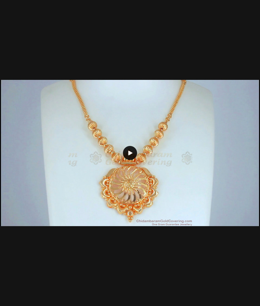 Trendy Gold Plated Necklace With Sitahar Design NCKN2557