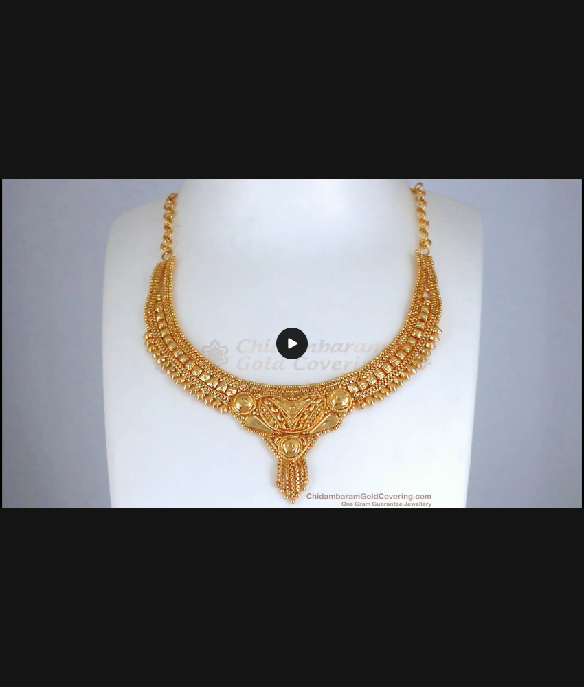 Gorgeous Gold Plated Necklace Kolkata Pattern At Affordable Price NCKN2591