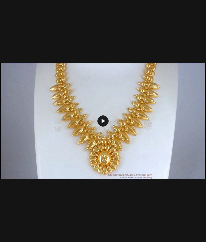 1 Gram Gold Necklace Mullaipoo Pattern NCKN2624