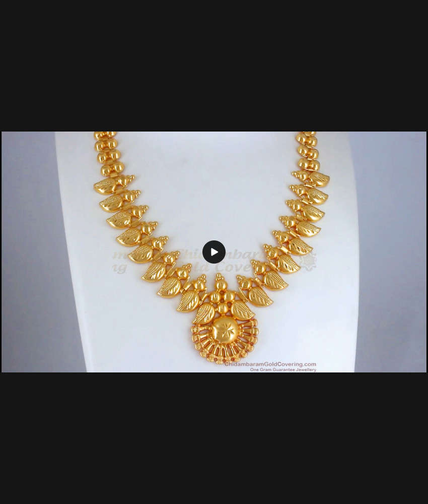 Latest kerala Bridal Gold Necklace Mullaipoo Design Shop Online NCKN2630