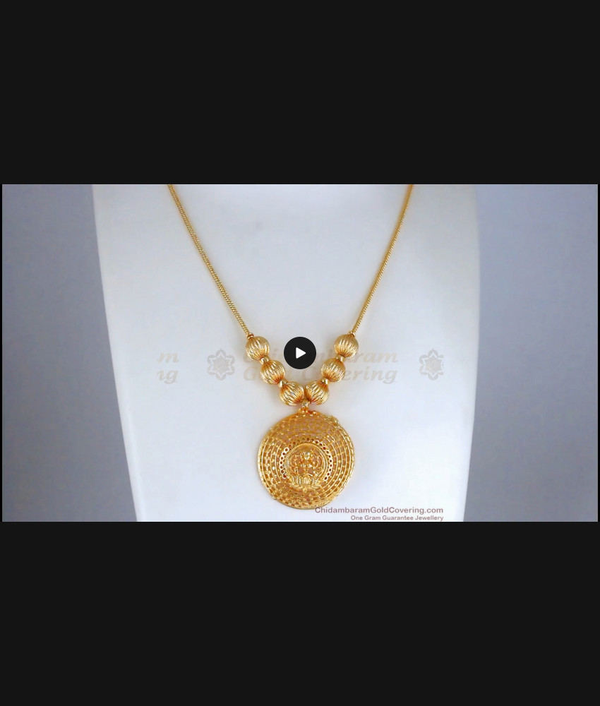 New Model Lakshmi Design Gold Plated Necklace On Sale NCKN2637