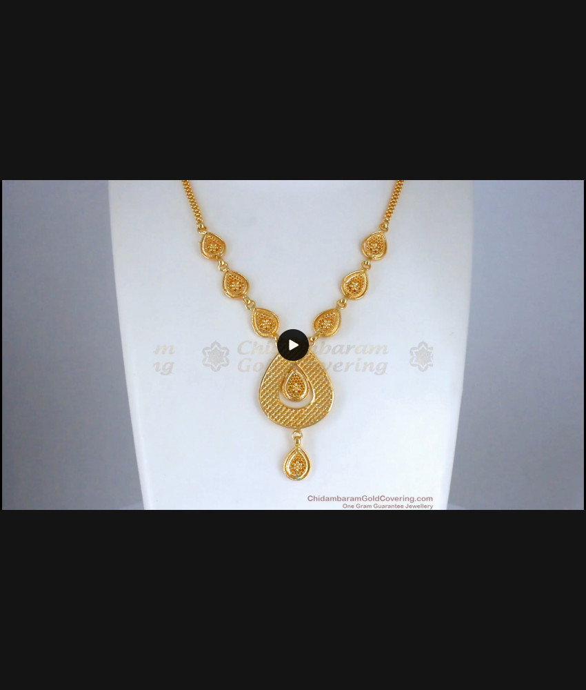 Gorgeous Droplet Design Gold Imitation Necklace Shop Online NCKN2646