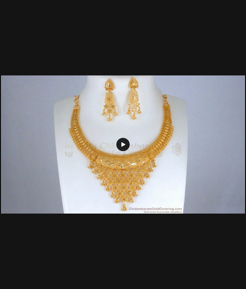 Gorgeous Arabic Pattern Forming Choker Necklace Bridal Collection NCKN2654