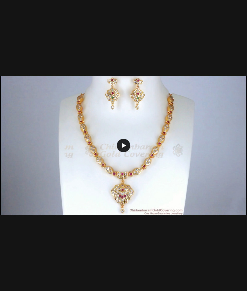 Gorgeous Original Impon Necklace Earring Combo Gati Jewelry NCKN2656