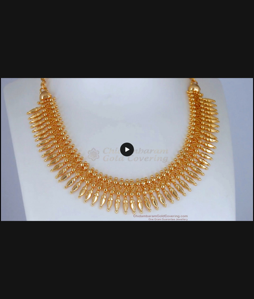 Kerala Traditional Gold Mullaipoo Necklace Women Fashion NCKN2661
