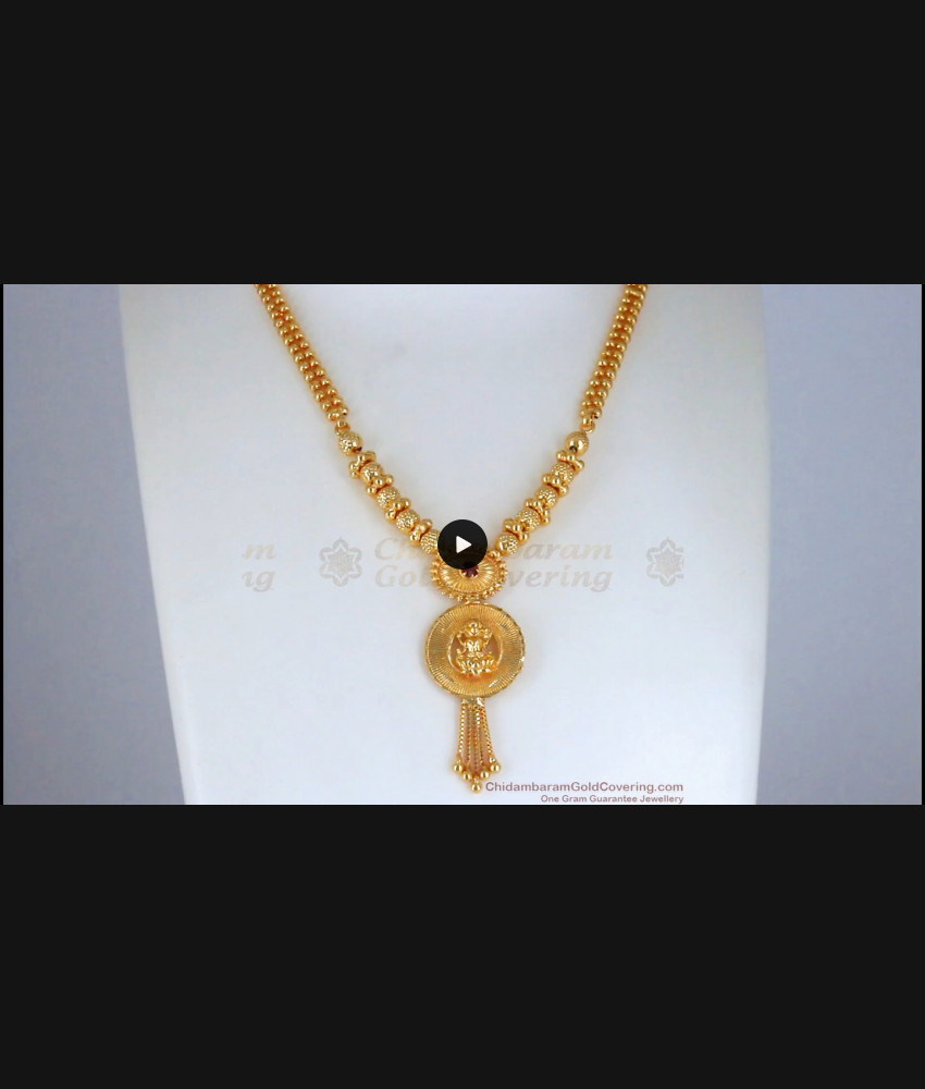Stylish Gold Plated Necklace Lakshmi Design At Affordable Price NCKN2670