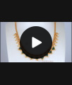 9 Petal Palakka Stone Gold Plated Necklace Shop Online NCKN2672 9 Petal Palakka Stone Gold Plated Necklace Shop Online NCKN2672