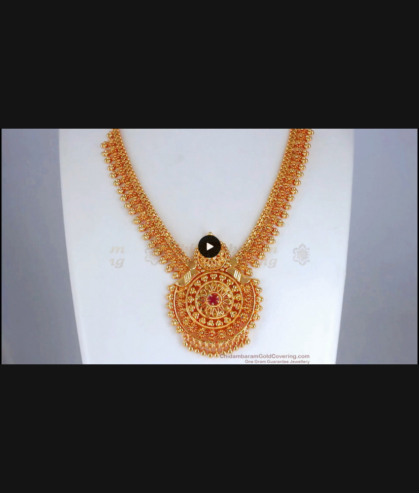 Grand Chandabali Type Gold Plated Necklace Bridal Wear NCKN2684